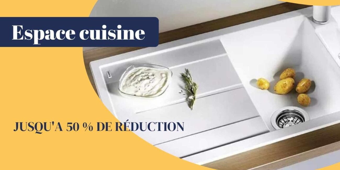 espace cuisines offre de prix sur éviers cuisine en céramique Maroc